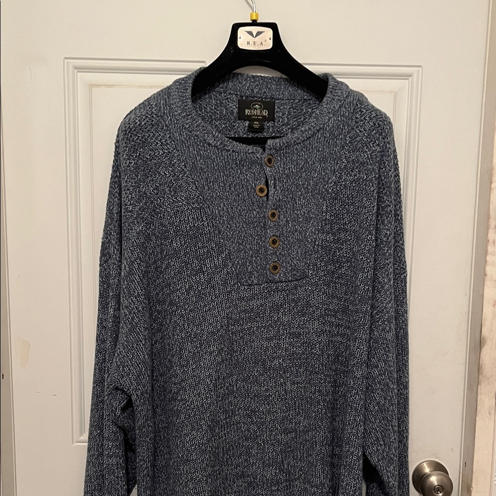 RedHead Men's Heathered Blue Crewneck Sweater